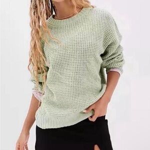 American Eagle Outfitters Women's Knit Sweater - Mint Green Color